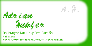 adrian hupfer business card